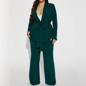 Blazer Set- Hunter Green